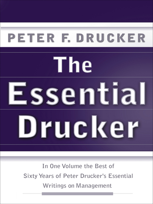 Title details for The Essential Drucker by Peter F. Drucker - Wait list